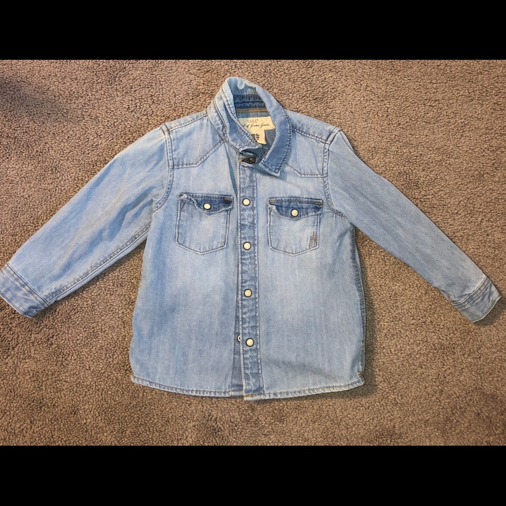 12-18M adorable blue jean shirt